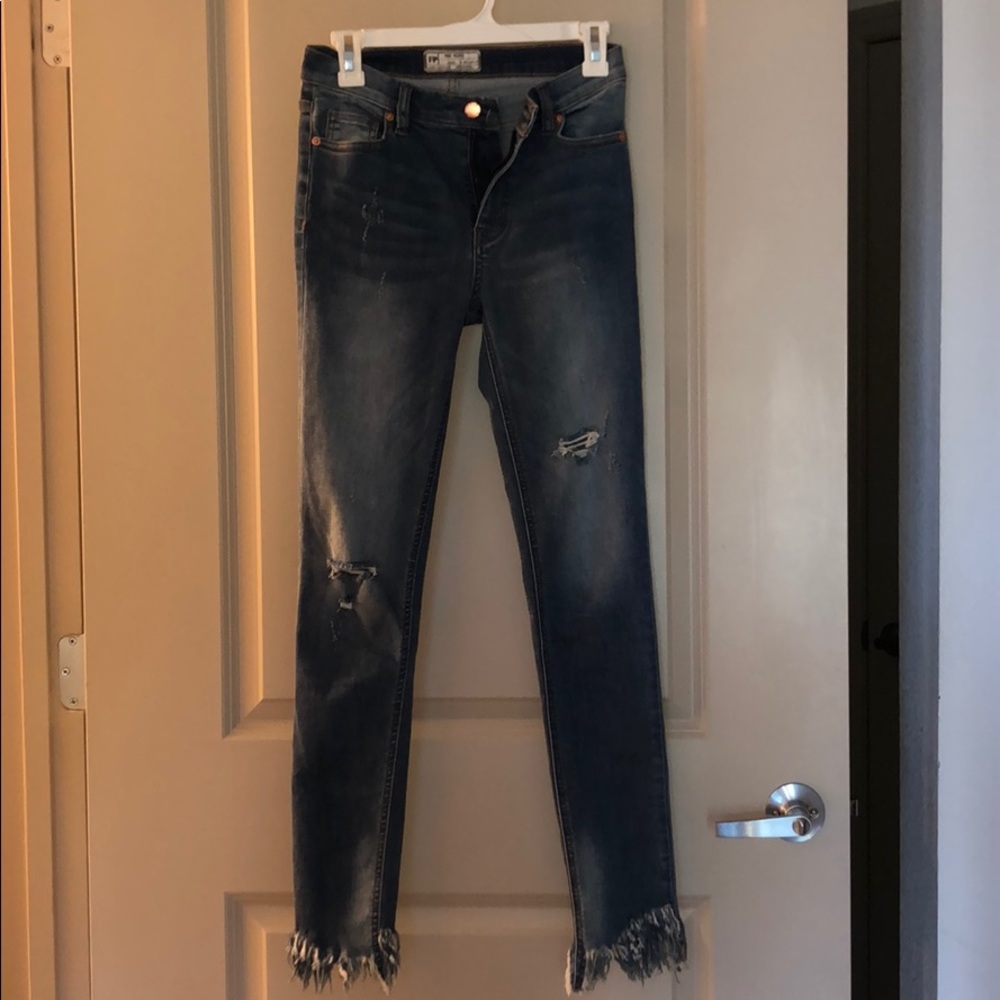 Free People frayed hem jeans